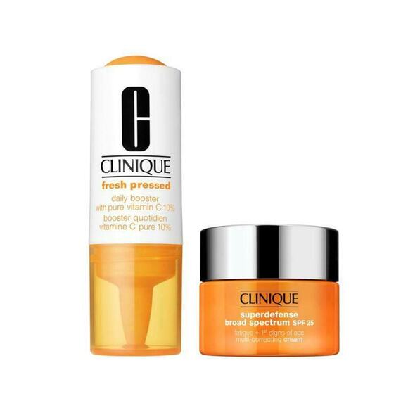 NEW CLINIQUE Fresh Pressed 7 Day Recharge System Vit. C De-Aging Combo/Oily Skin - Picture 2 of 7